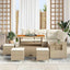 Havesofa Sæt 9 stk. Beige polyrattan