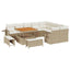 Havesofa Sæt 12 stk. Beige polyrattan