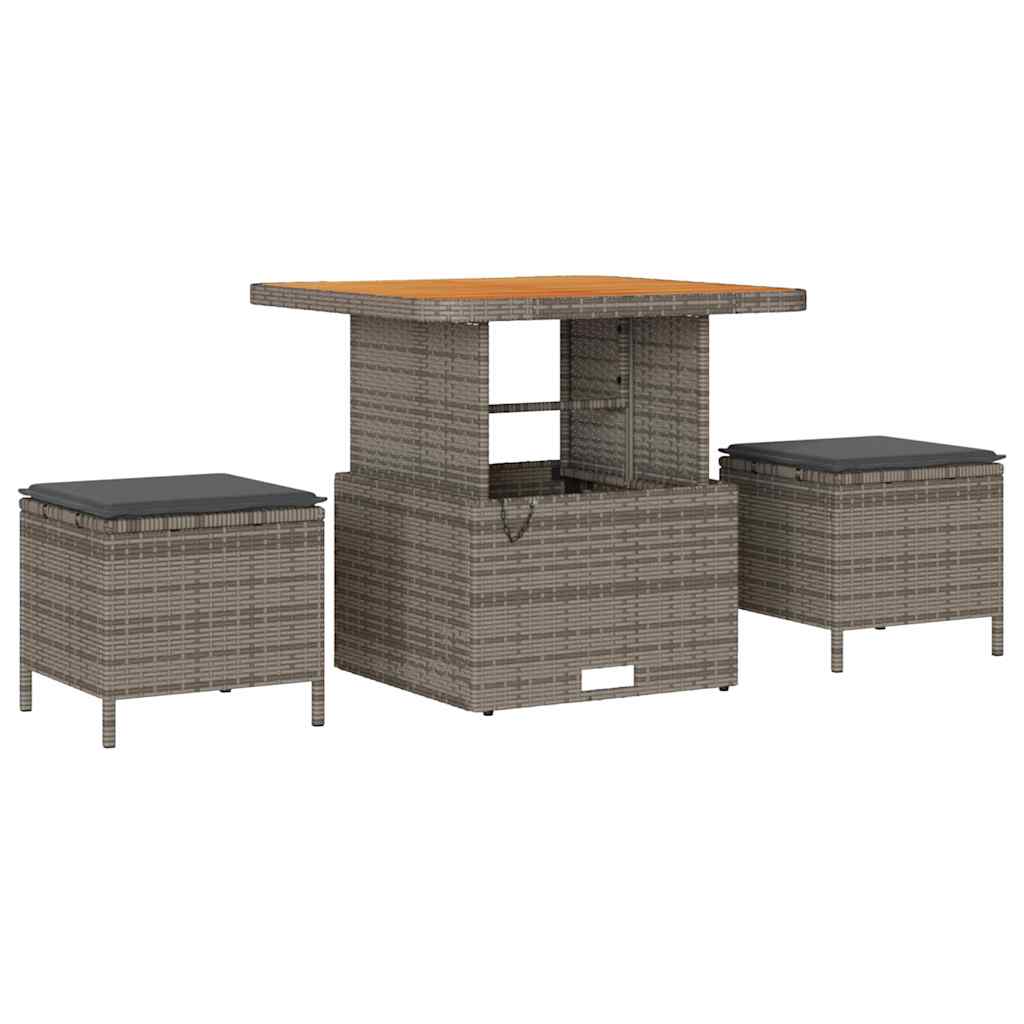 Havesofa Sæt 12 stk. Grå polyrattan
