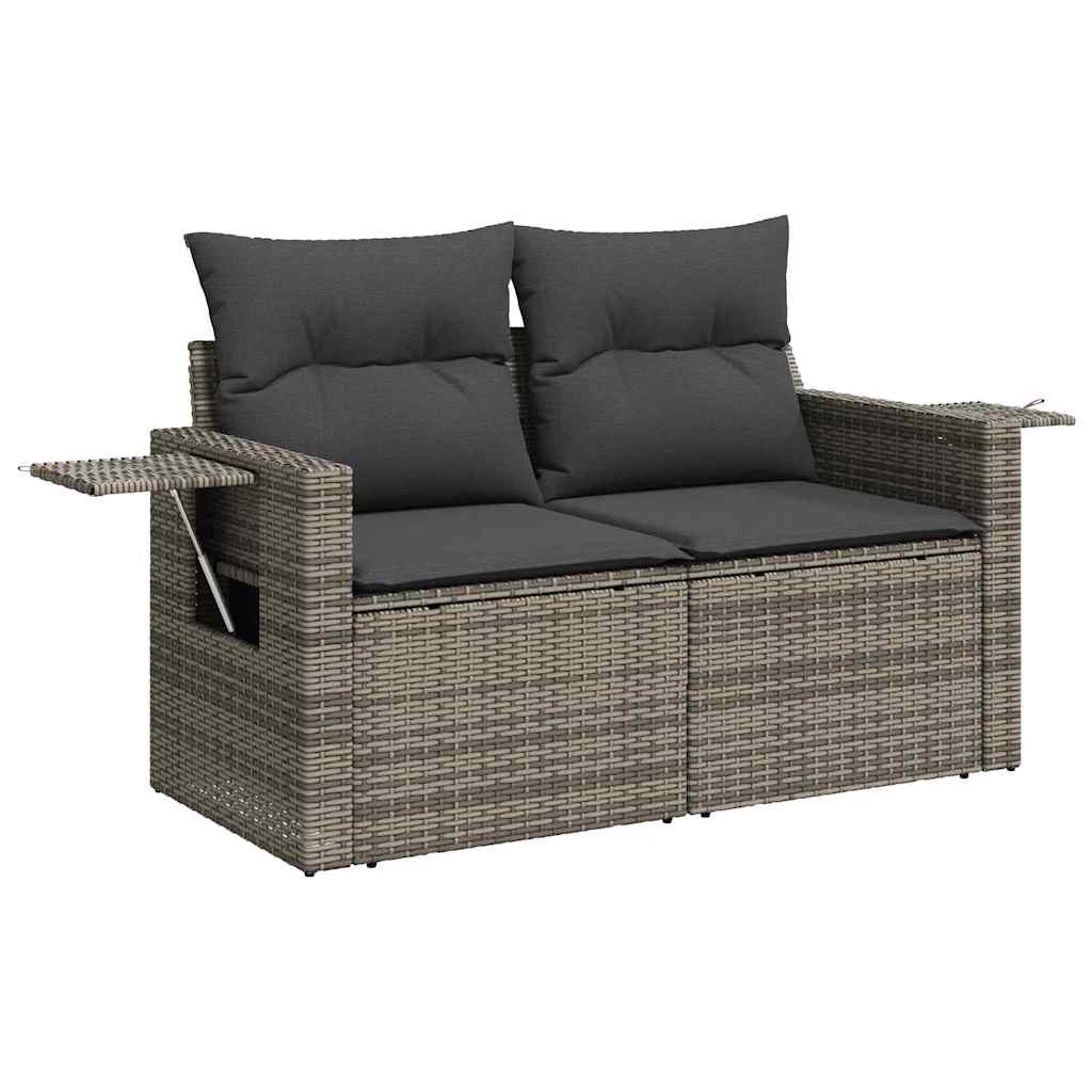 Havesofa Sæt 12 stk. Grå polyrattan