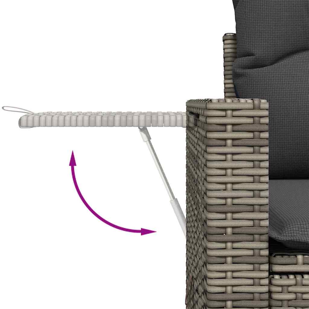 Havesofa Sæt 12 stk. Grå polyrattan