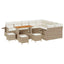 Havesofa Sæt 13 stk. Beige polyrattan