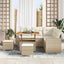 Havesofa Sæt 8 stk. Beige polyrattan