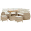 Havesofa Sæt 8 stk. Beige polyrattan