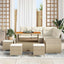 Havesofa Sæt 9 stk. Beige polyrattan