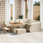 Havesofa Sæt 12 stk. Beige polyrattan