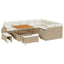 Havesofa Sæt 12 stk. Beige polyrattan
