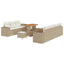 Havesofa Sæt 10 stk. Beige polyrattan