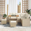 Havesofa Sæt 8 stk. Beige polyrattan