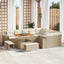 Havesofa Sæt 12 stk. Beige polyrattan