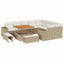 Havesofa Sæt 12 stk. Beige polyrattan