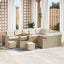 Havesofa Sæt 12 stk. Beige polyrattan