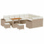 Havesofa Sæt 12 stk. Beige polyrattan