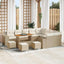 Havesofa Sæt 13 stk. Beige polyrattan