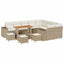 Havesofa Sæt 13 stk. Beige polyrattan