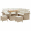 Havesofa Sæt 8 stk. Beige polyrattan