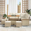 Havesofa Sæt 9 stk. Beige polyrattan