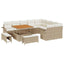 Havesofa Sæt 12 stk. Beige polyrattan