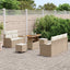 Havesofa Sæt 8 stk. Beige polyrattan