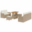 Havesofa Sæt 8 stk. Beige polyrattan