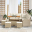 Havesofa Sæt 9 stk. Beige polyrattan
