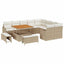 Havesofa Sæt 12 stk. Beige polyrattan