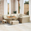 Havesofa Sæt 12 stk. Beige polyrattan