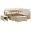 Havesofa Sæt 8 stk. Beige polyrattan