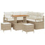 Havesofa Sæt 8 stk. Beige polyrattan