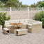 Havesofa Sæt 12 stk. Beige polyrattan