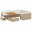 Havesofa Sæt 12 stk. Beige polyrattan