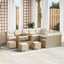 Havesofa Sæt 13 stk. Beige polyrattan