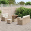 Havesofa Sæt 8 stk. Beige polyrattan