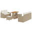 Havesofa Sæt 8 stk. Beige polyrattan