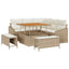 Havesofa Sæt 8 stk. Beige polyrattan