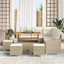 Havesofa Sæt 9 stk. Beige polyrattan