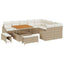 Havesofa Sæt 12 stk. Beige polyrattan