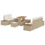 Havesofa Sæt 8 stk. Beige polyrattan