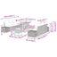Havesofa Sæt 9 stk. Beige polyrattan