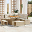 Havesofa Sæt 8 stk. Beige polyrattan
