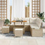 Havesofa Sæt 8 stk. Beige polyrattan