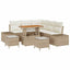 Havesofa Sæt 8 stk. Beige polyrattan