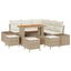 Havesofa Sæt 9 stk. Beige polyrattan
