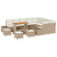 Havesofa Sæt 13 stk. Beige polyrattan