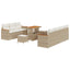 Havesofa Sæt 10 stk. Beige polyrattan