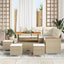 Havesofa Sæt 9 stk. Beige polyrattan