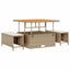 Havesofa Sæt 8 stk. Beige polyrattan