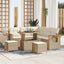 Havesofa Sæt 8 stk. Beige polyrattan