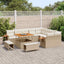 Havesofa Sæt 12 stk. Beige polyrattan