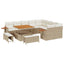 Havesofa Sæt 12 stk. Beige polyrattan